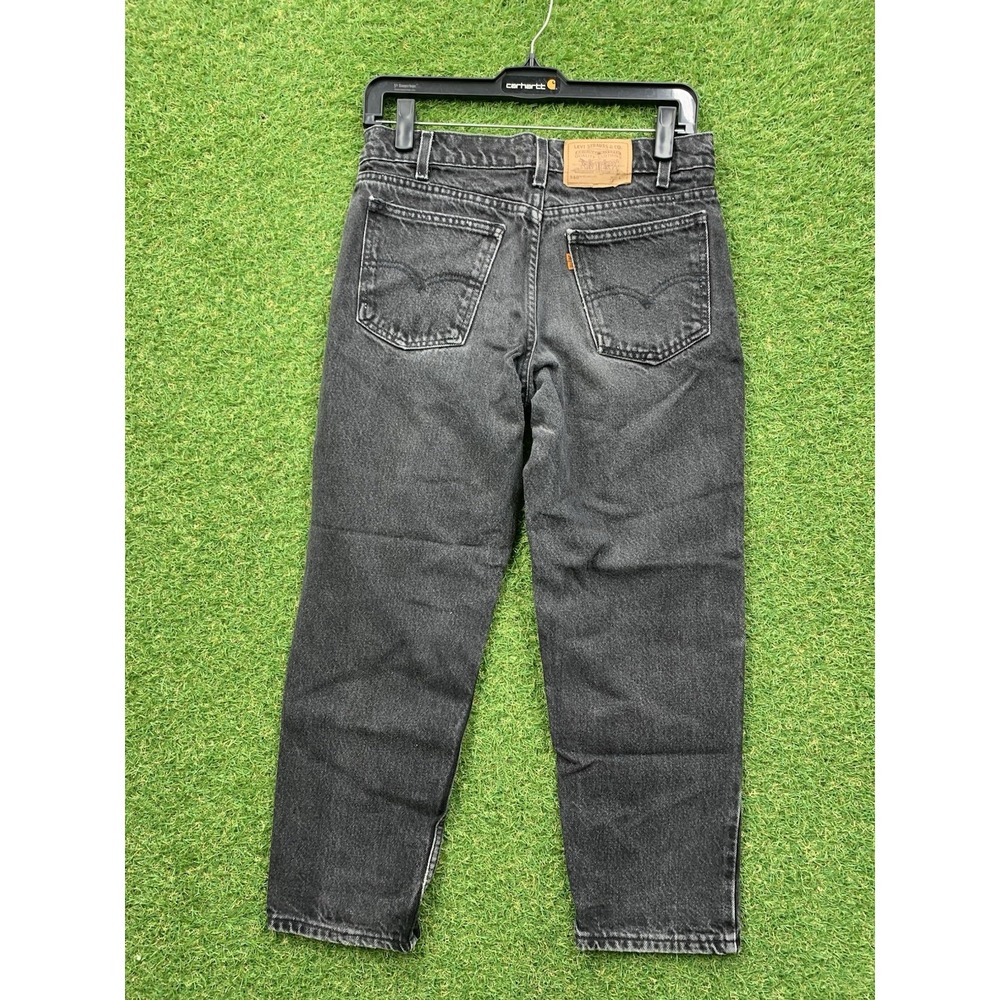Levis 550 Jeans Boys 30 Husky Relaxed Fit Jeans Black Distressed Workwear Casual